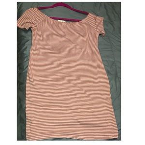 Pink and White Striped Dress
